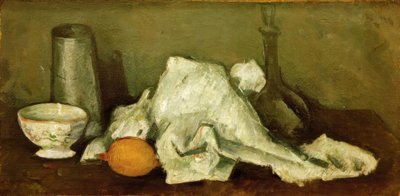 Melkkruik en citroen II door Paul Cézanne